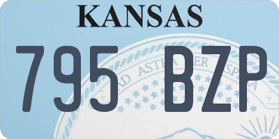 KS license plate 795BZP