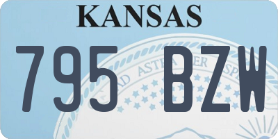 KS license plate 795BZW