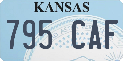 KS license plate 795CAF