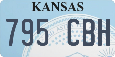 KS license plate 795CBH
