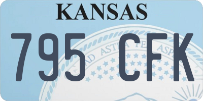 KS license plate 795CFK