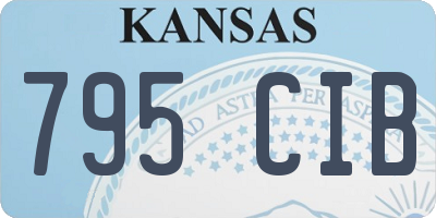 KS license plate 795CIB