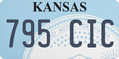 KS license plate 795CIC