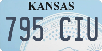KS license plate 795CIU