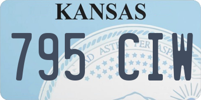 KS license plate 795CIW