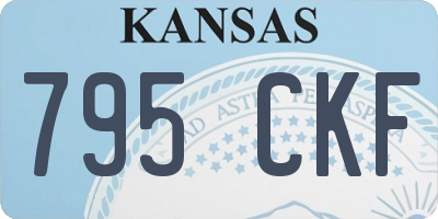 KS license plate 795CKF
