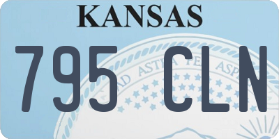 KS license plate 795CLN