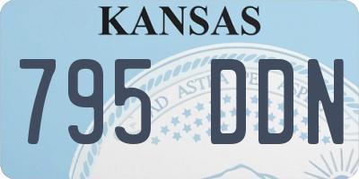 KS license plate 795DDN