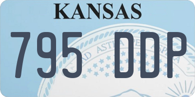 KS license plate 795DDP