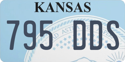 KS license plate 795DDS