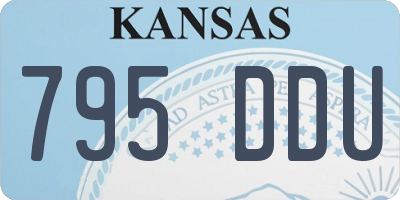 KS license plate 795DDU