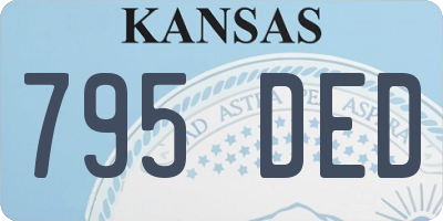 KS license plate 795DED