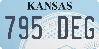 KS license plate 795DEG