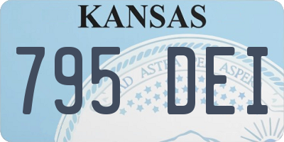 KS license plate 795DEI