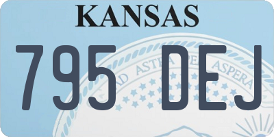 KS license plate 795DEJ