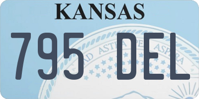 KS license plate 795DEL