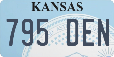 KS license plate 795DEN