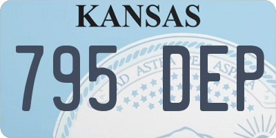 KS license plate 795DEP
