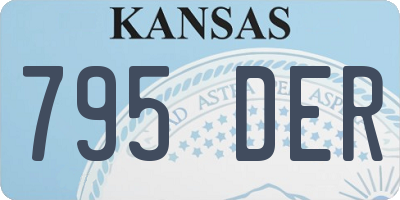 KS license plate 795DER