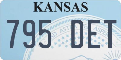 KS license plate 795DET