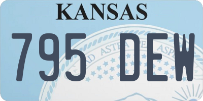KS license plate 795DEW