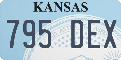 KS license plate 795DEX