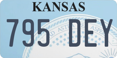 KS license plate 795DEY