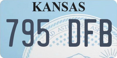 KS license plate 795DFB