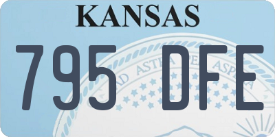 KS license plate 795DFE
