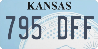 KS license plate 795DFF