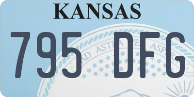 KS license plate 795DFG