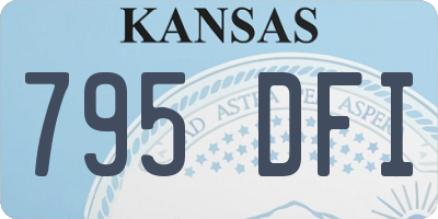KS license plate 795DFI