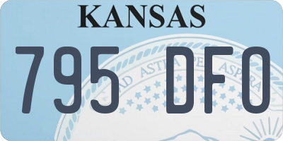 KS license plate 795DFO