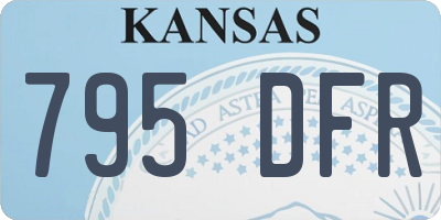 KS license plate 795DFR