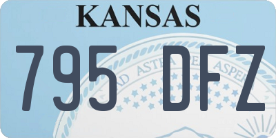 KS license plate 795DFZ