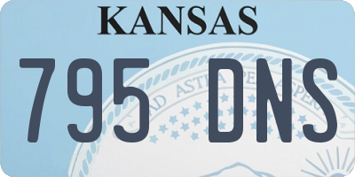 KS license plate 795DNS