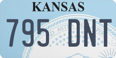 KS license plate 795DNT
