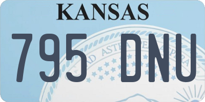 KS license plate 795DNU