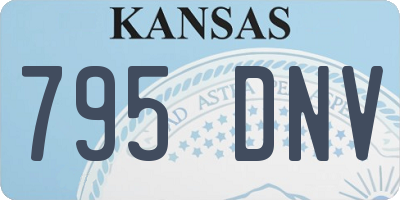 KS license plate 795DNV