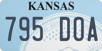 KS license plate 795DOA