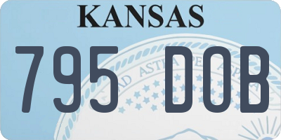 KS license plate 795DOB