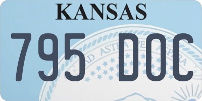 KS license plate 795DOC