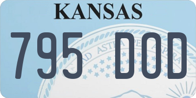 KS license plate 795DOD