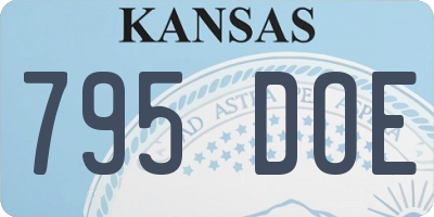 KS license plate 795DOE