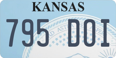 KS license plate 795DOI
