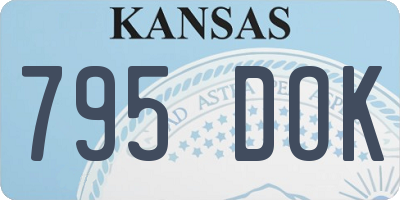 KS license plate 795DOK