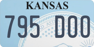 KS license plate 795DOO