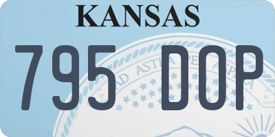 KS license plate 795DOP
