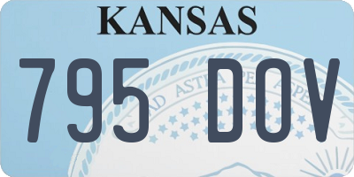 KS license plate 795DOV