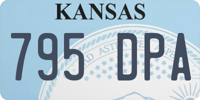 KS license plate 795DPA